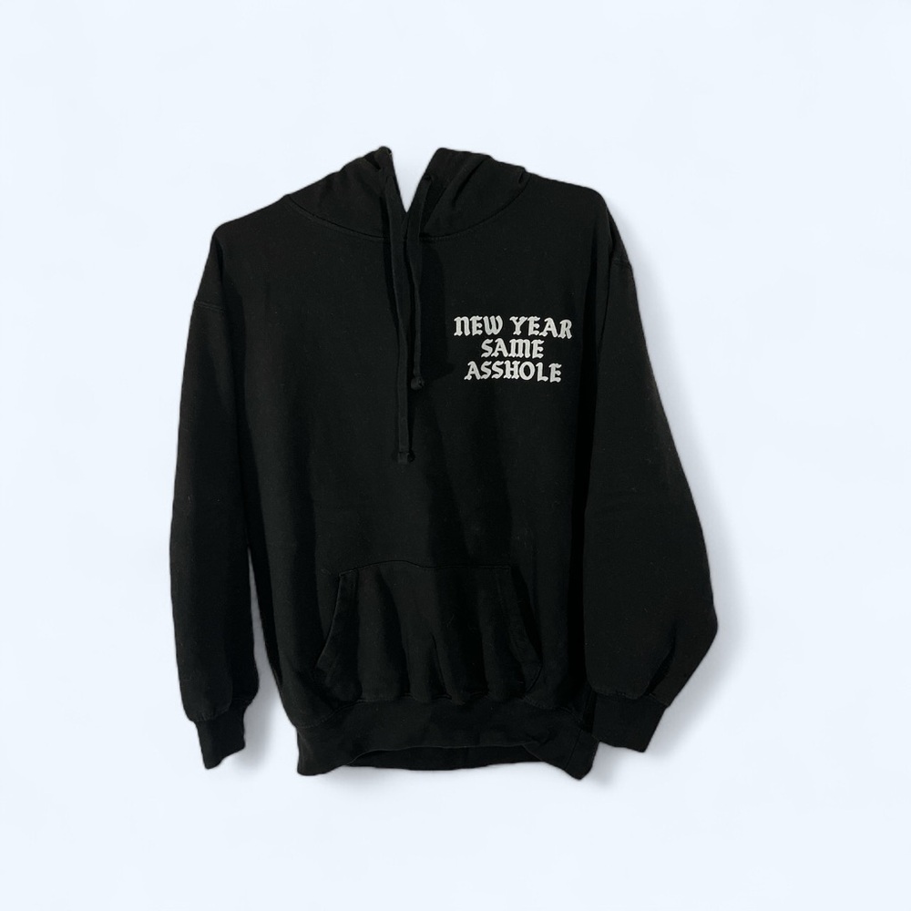 Black Graphic Hoodie